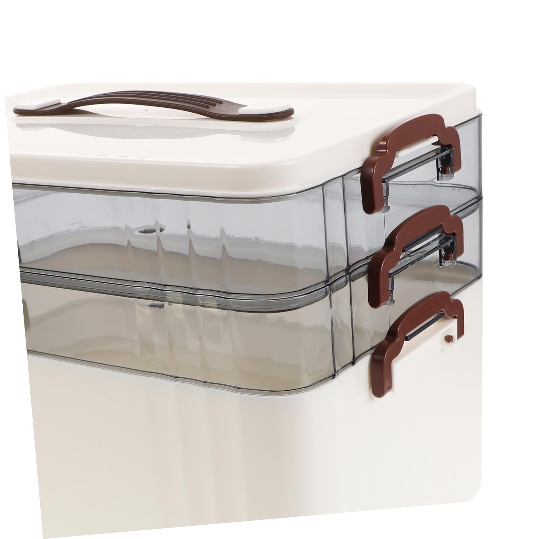 Cabilock Organizador de Medicamentos con Gran Capacidad, Caja de Plástico Multi-capas con Compartimentos Transparentes, Diseño Compacto y Asa para Uso en Viajes y Hogar