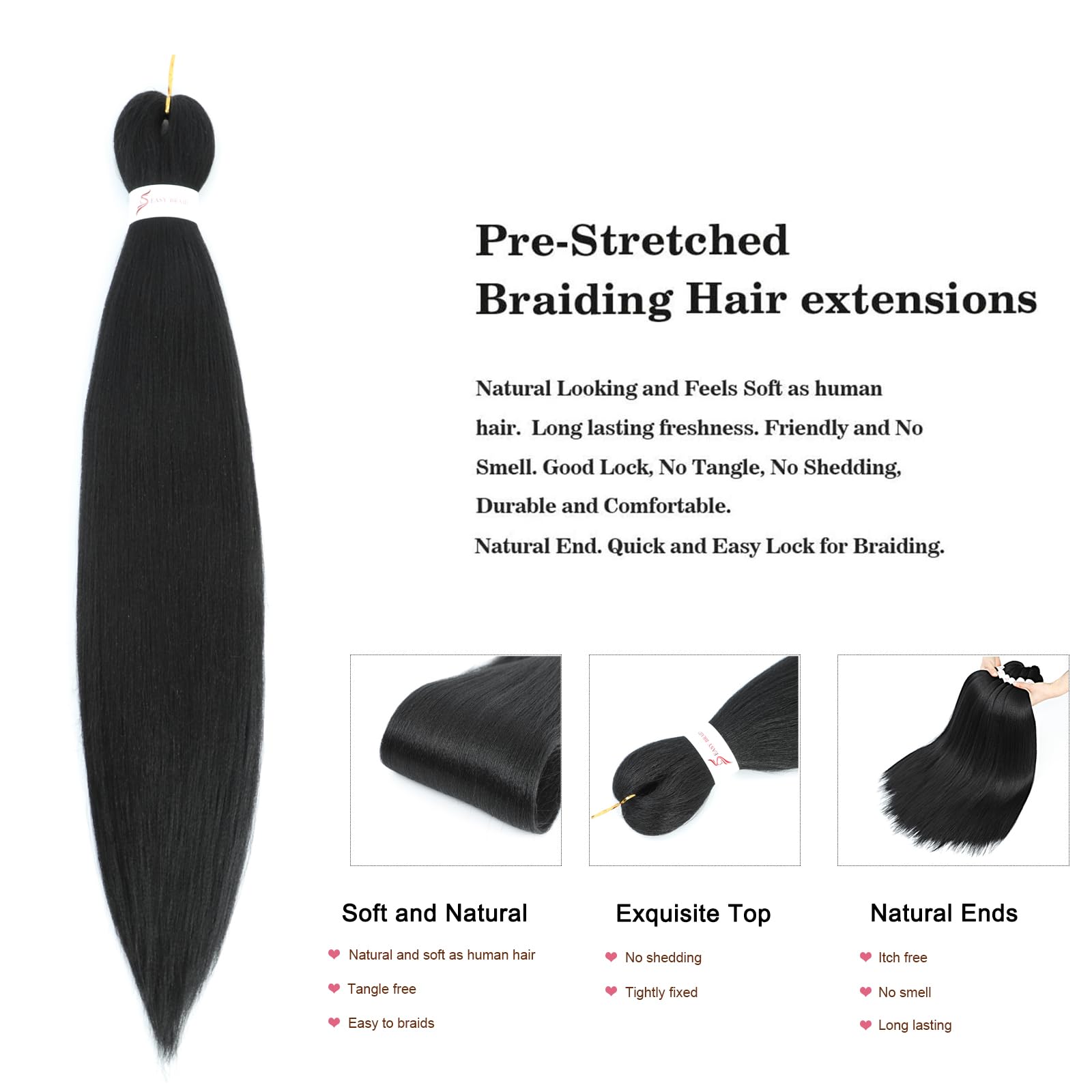 Easy Braid Pre stretched Braiding Hair Extensions - Image 3
