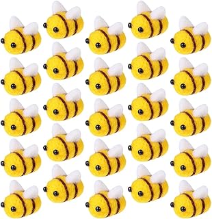 COHEALI 25 Peças De Bola De Feltro Abelhas Abelhas De Pelúcia Fofas Mini Decorações De Abelhas DIY Bolas De Artesanato Bolo De Aniversário Acessórios Chapéu Para Scrapbooking Roupas Luvas