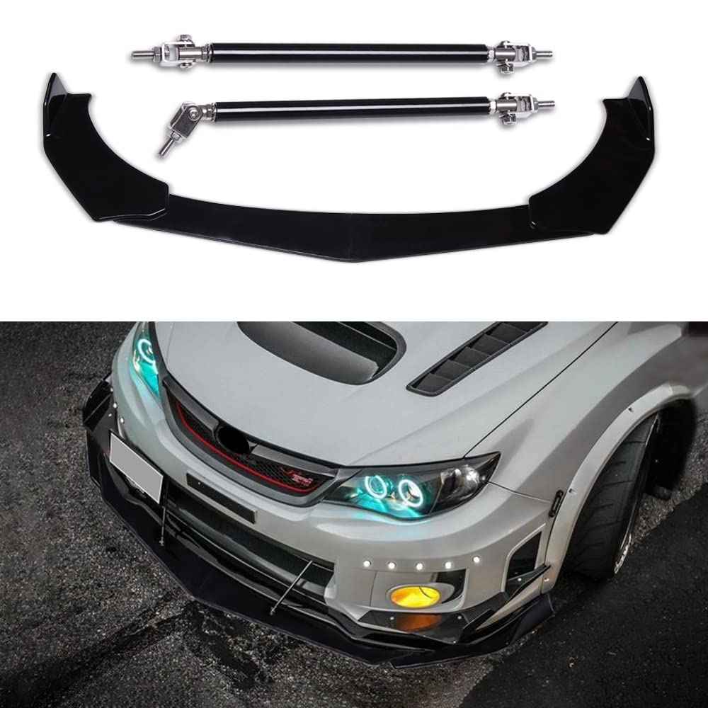 Photo 1 of DREAMIZER Universal Front Bumper Lip Strut Rod Spoiler Wing Wide Body Kit Spoiler