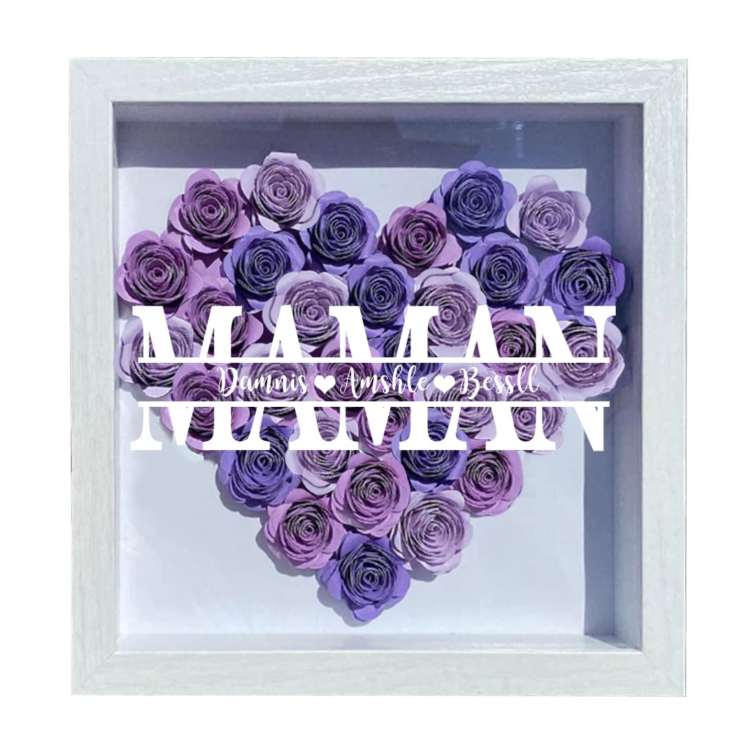 Boîte à ombres personnalisée pour maman, boîte à ombres roses