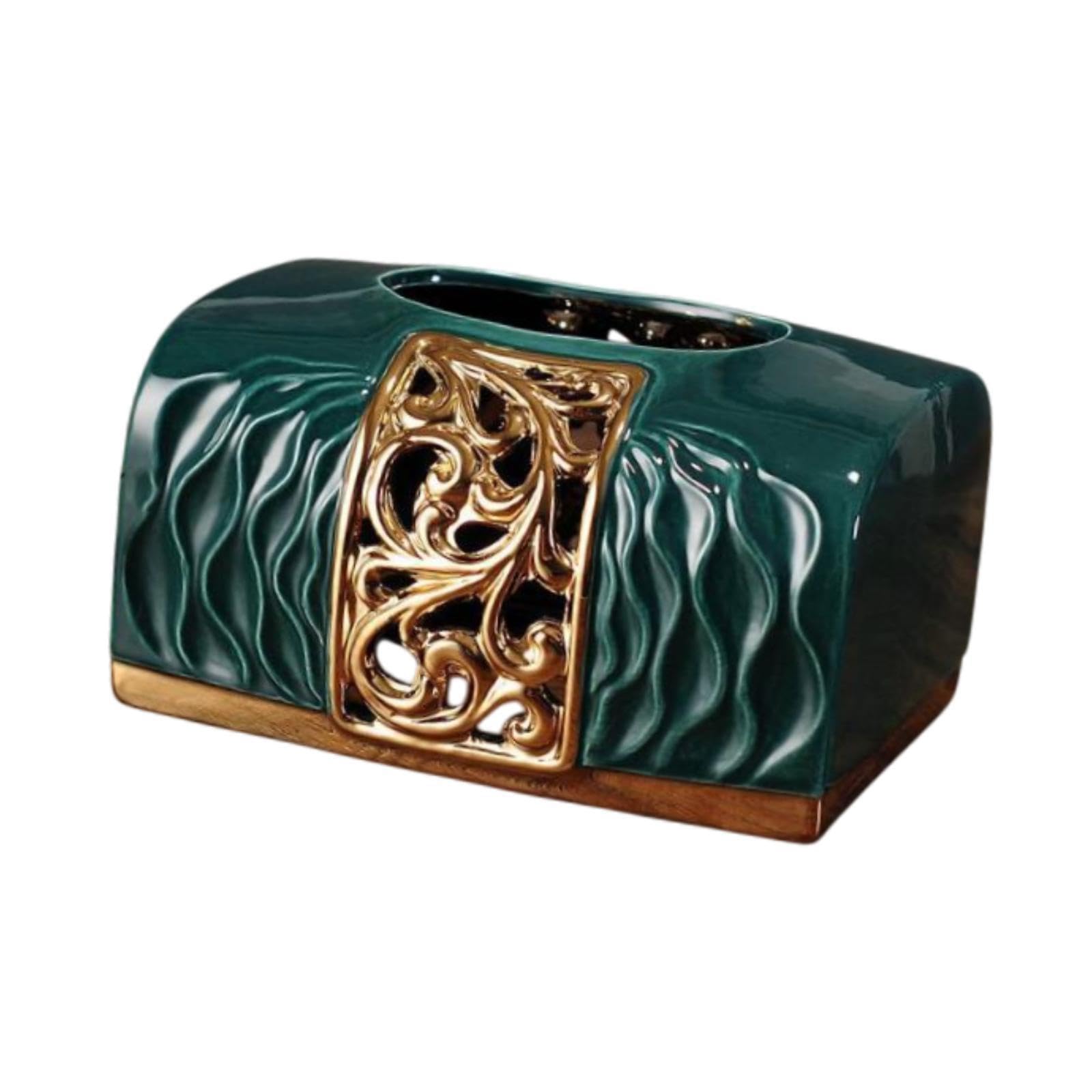 QIXCXAZ Sleek Tissue Holder Dispenser Sophisticated Tissue Box Cover Elegant Relief Dining Room Kitchen Adding Of Sophistication And Traditional Chinese