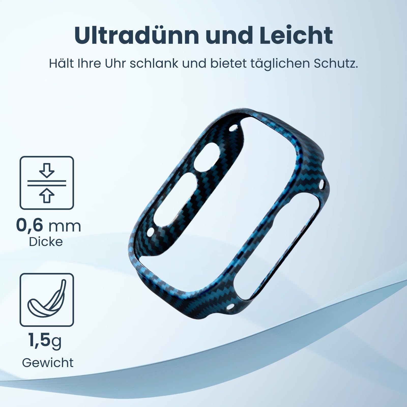 pitaka Schutzhülle für Apple Watch Ultra 2/Ultra (49mm) Ultradünne 