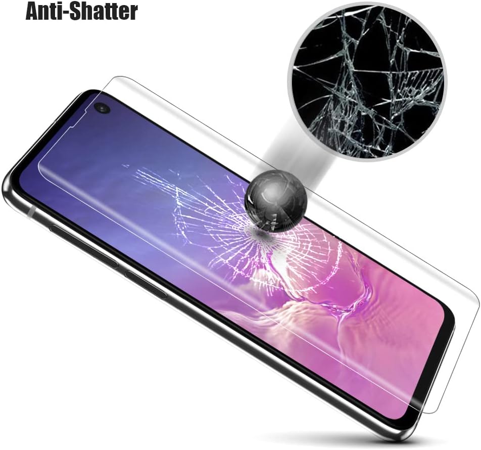 Alinsea Screen Protector for Galaxy S10 Tempered Glass [Not For S10 Plus/S10E][Full Adhesive][Fingerprint Sensor Compatible][3D Glass][Case Friendly] Anti-Scratch for Samsung Galaxy S10