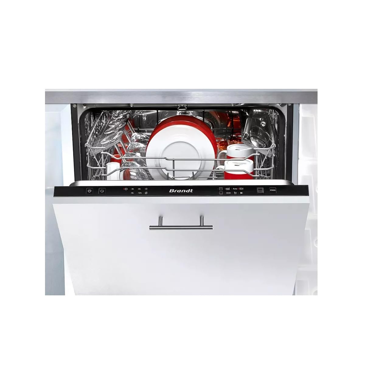 Lave-vaisselle encastrable BRANDT LVE134J - Induction - 13 couverts - L60cm - 44 dB - Noir