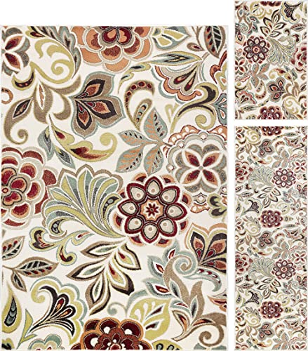Set de alfombras decorativas para sala y dormitorio miniatura 2