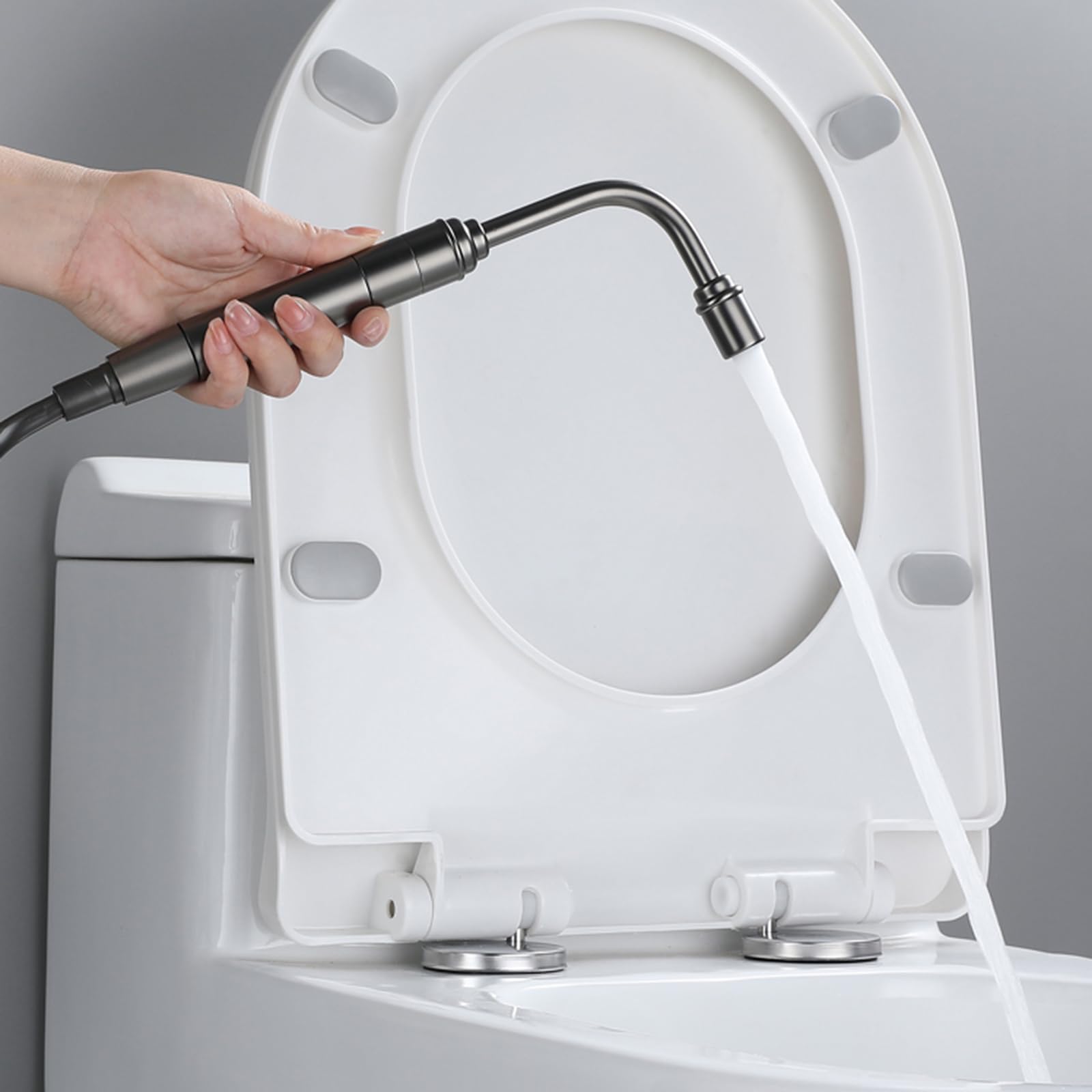 Rociador de Bidé de Mano para La Higiene Personal Presión de Agua Ajustable Pulverizador de Bidé de Latón Gris