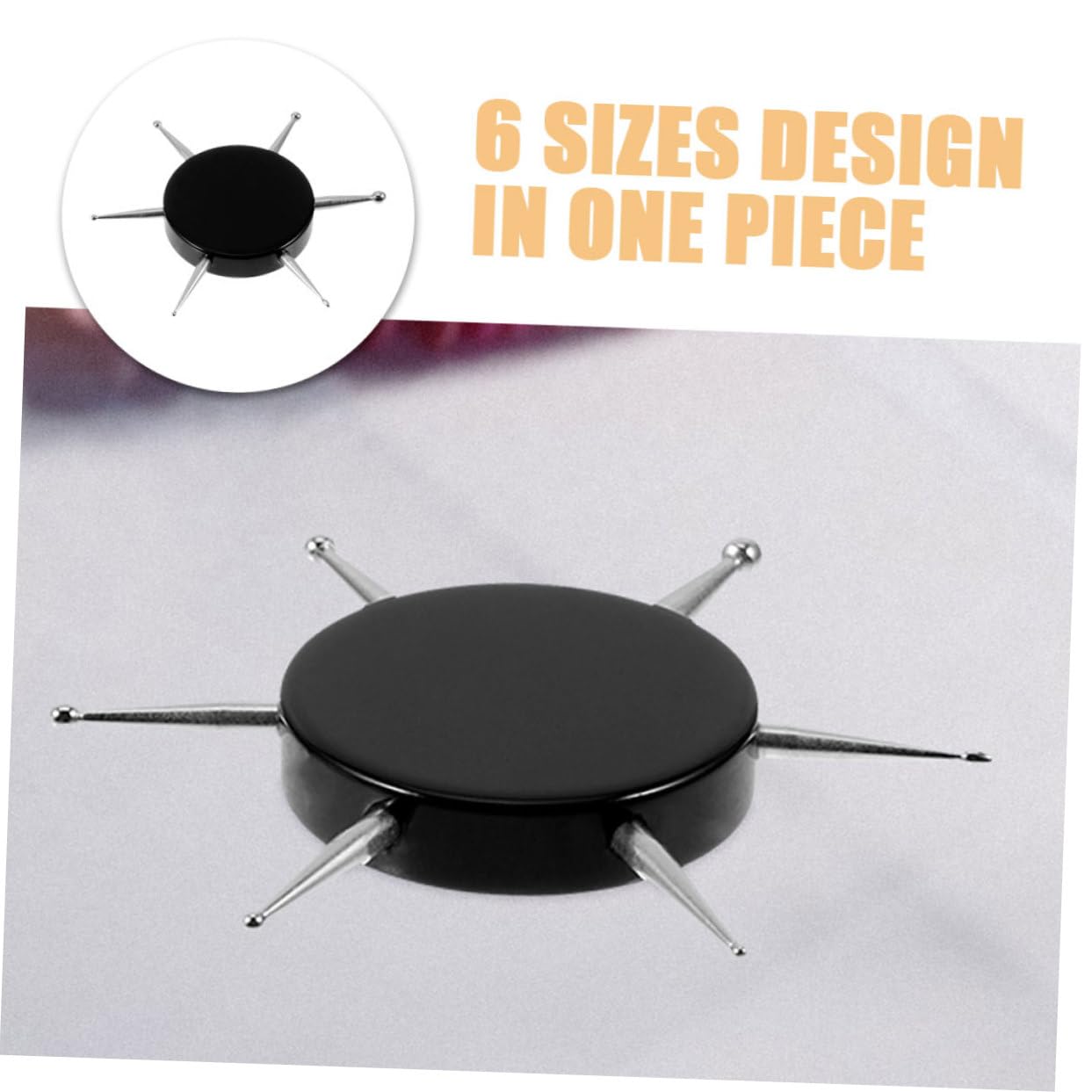 2pcs Stainless Steel Nail Dotting Pen Circular Tips Drill Pen for Nail Art Detail Work