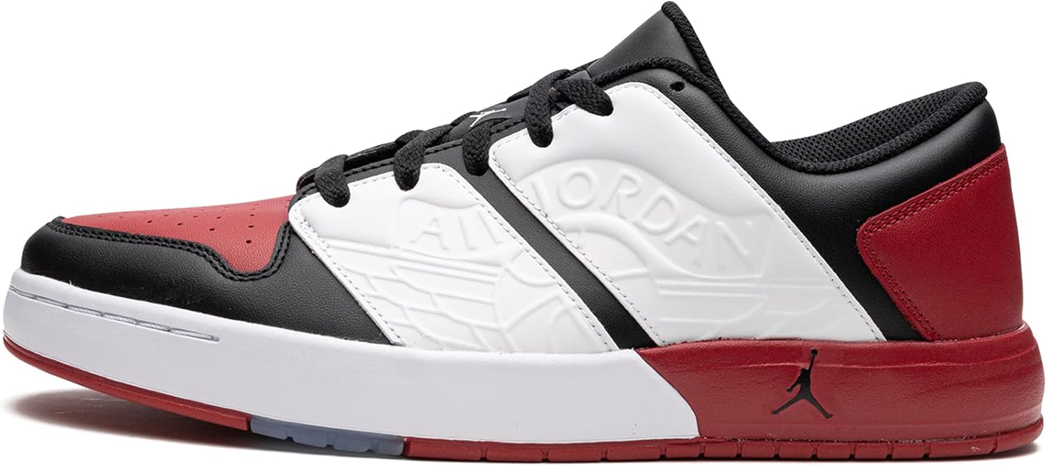 Jordan NU Retro 1 Tênis masculino baixo, Varsity vermelho/preto e