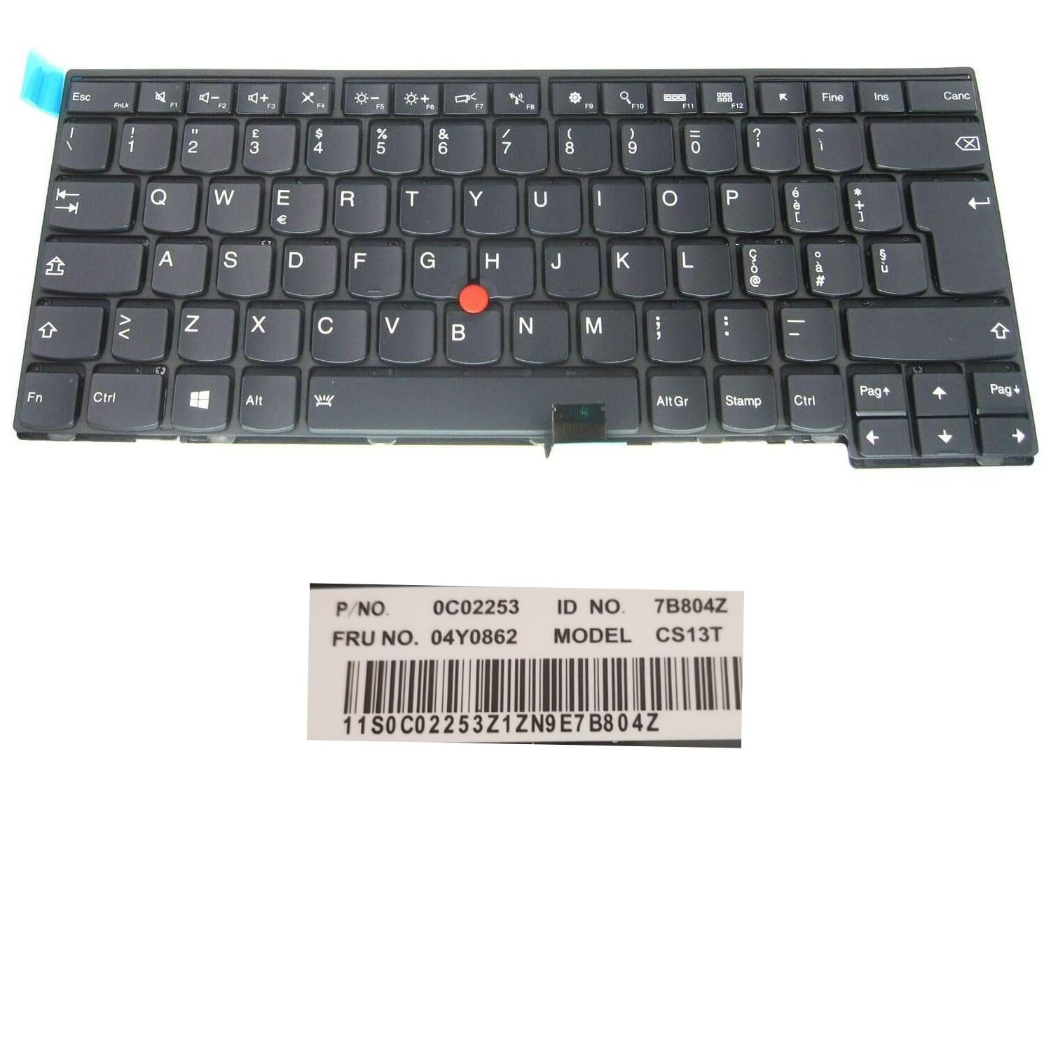 Tastiera per Notebook Lenovo ThinkPad T440 T450 T460 con Trackpoint