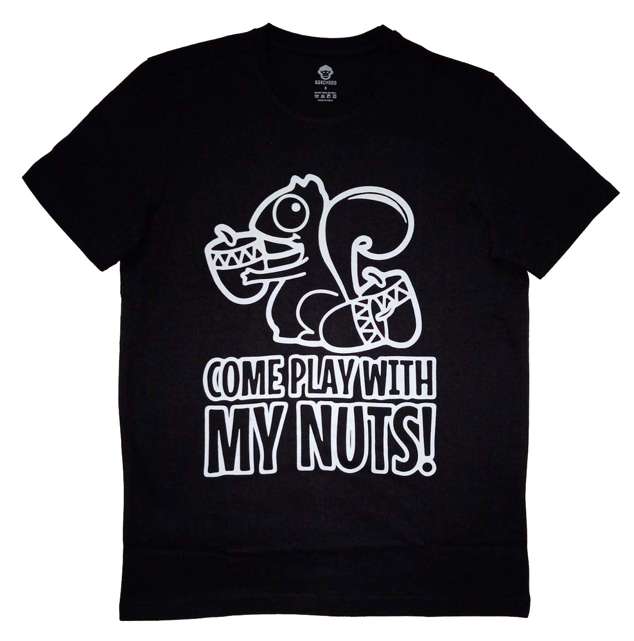 BICHET-Shirt Quirky One Liner College Tees Unisex Fashion Black Chest Print