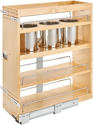 Rev-A-Shelf 449UT-BCSC-8C - Organizador extraíble para gabinete con base de madera