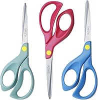 Vista 1 de Tijeras zurdas de acero inoxidable, paquete de 3, 8 pulgadas