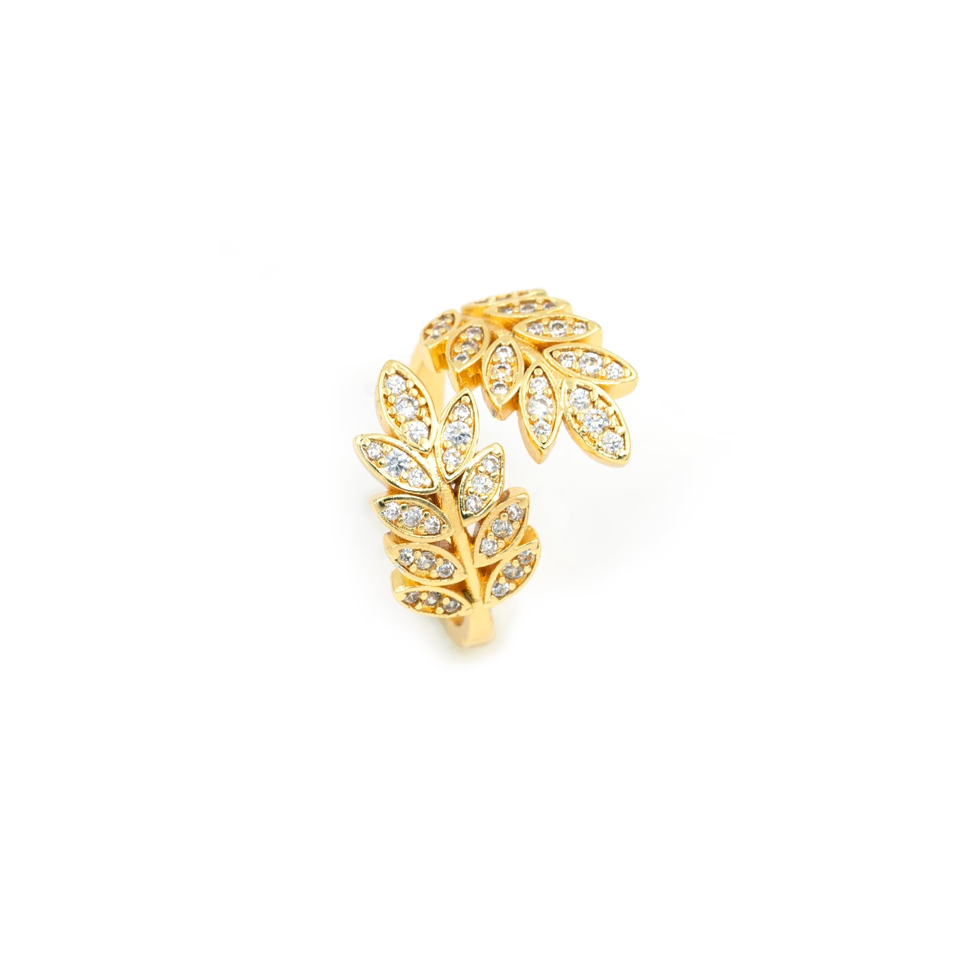 artklim Gold-Plated Elegance Anti-Tarnish Adjustable Ring for Women-picture-6