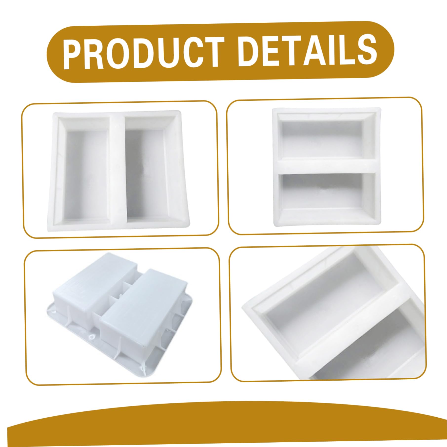 Moules à briques pour béton outils de construction de modèles 3,9x7,9x2,4 pouces moule à briques en polypropylène moule à blocs de béton facile à utiliser pour fournitures de construction extérieures