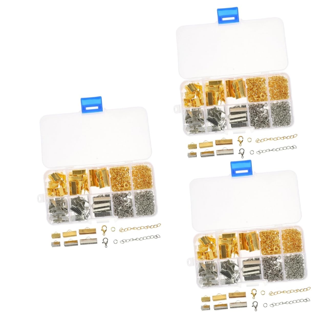 SHINEOFI Conectores De Joyería Extensiones De Cadena Clips De Cierre De Langosta y Anillos Para Accesorios De Manualidades Para y Pulseras