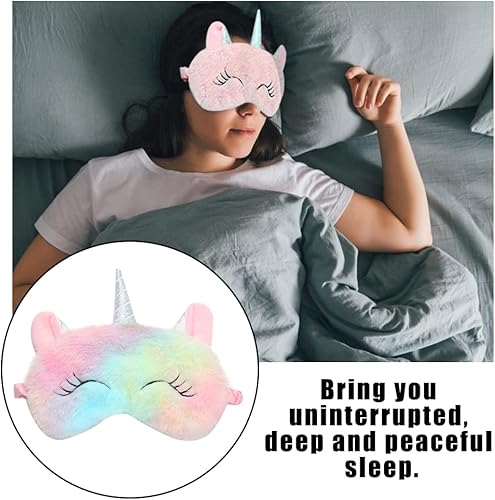 Miniatura 7 de 4 máscaras para dormir, máscara de ojos de dibujos animados para viajes, siesta, dormir, almuerzo, fiesta nocturna, cubierta de ojos vendados de