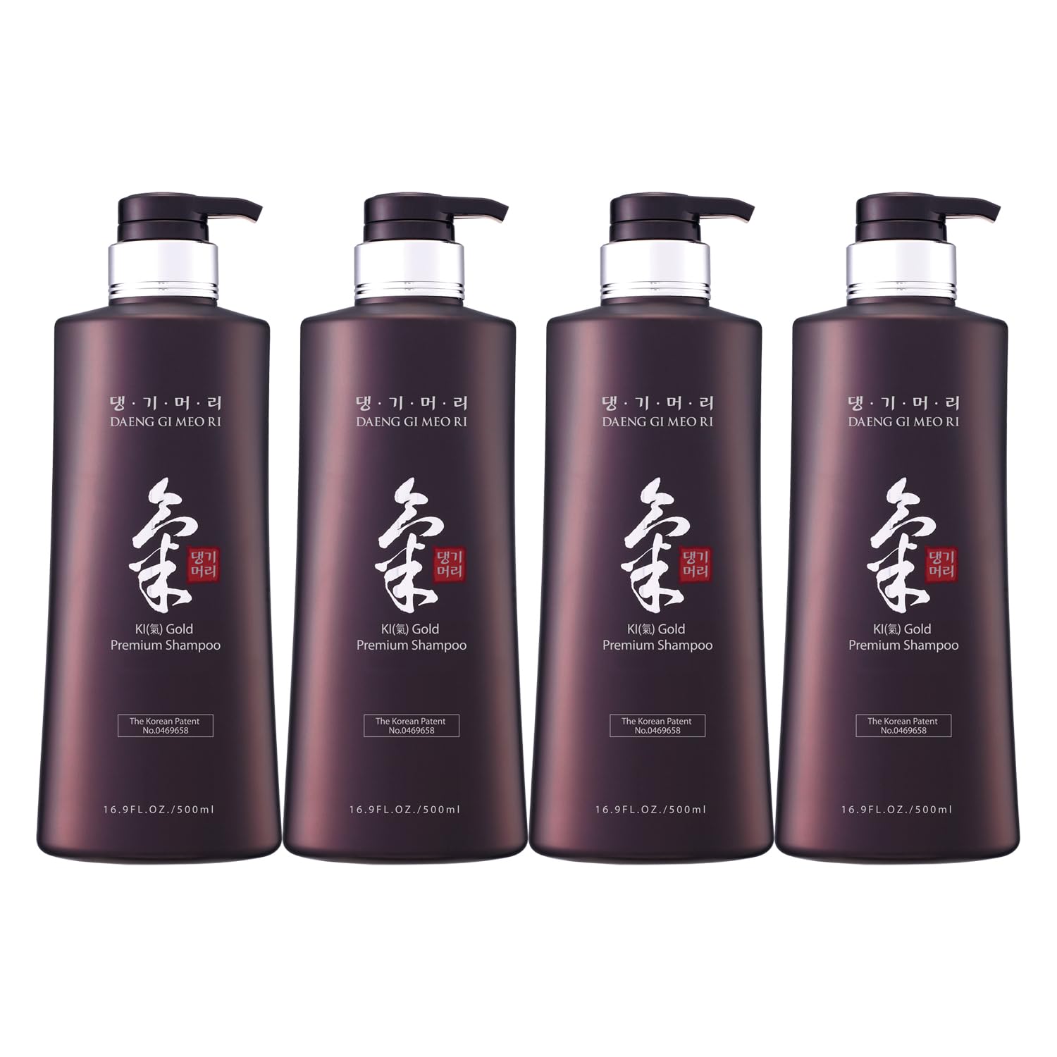 Daeng Gi Meo Ri- Ki Gold Premium Shampoo 4 set [Shampoo 500ml x4], Effectively Moisture to Dry and Rough Hair, No Artificial Color