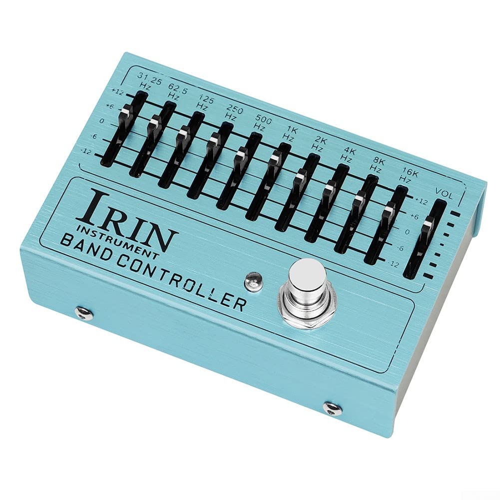 Pédale d'effets de guitare, pédale de distorsion de guitare, IRIN Overdrive Distortion Dix Segment Eq Effect Device pour guitare électrique, C