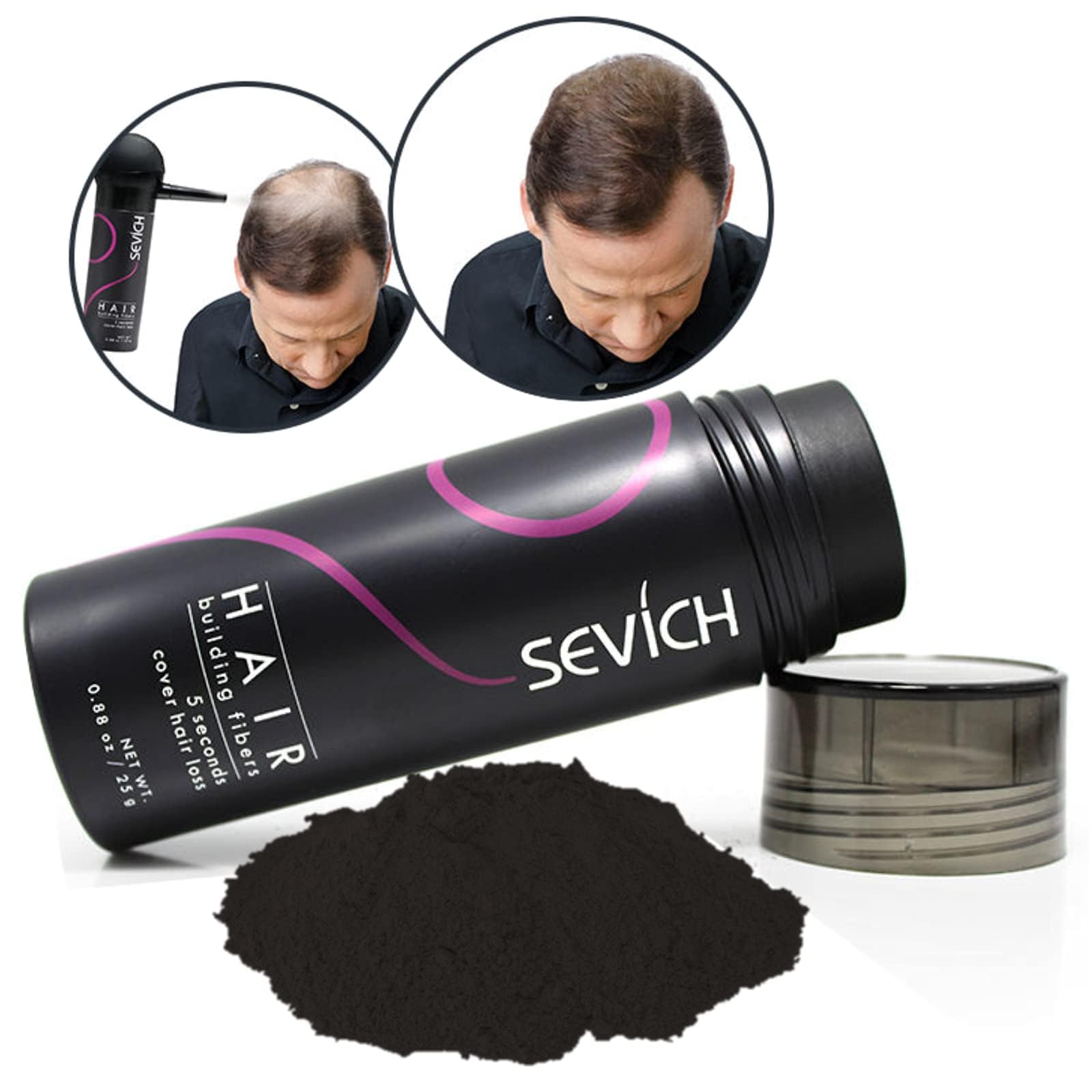 Włókna Włosów - Ukryj łysienie Natychmiast - 100% Naturalna Bawełna Proszek z Mikrofibry dla Mężczyzn i Kobiet (Średni Blond 25g)