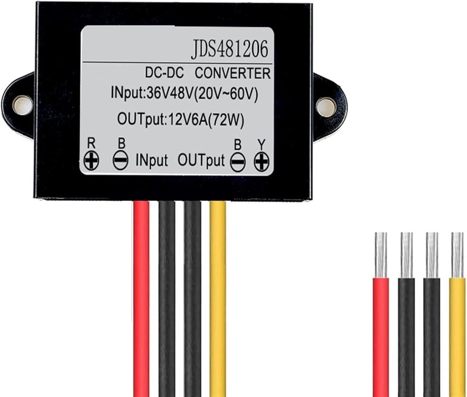DC-DC Step-Down Model 48V to 12V 5A 6A 8A 10A Voltage Regulator 24V 36V 48V 60V 72V to 12V to Converter ABS Shell(24V to 12V 1.5A)