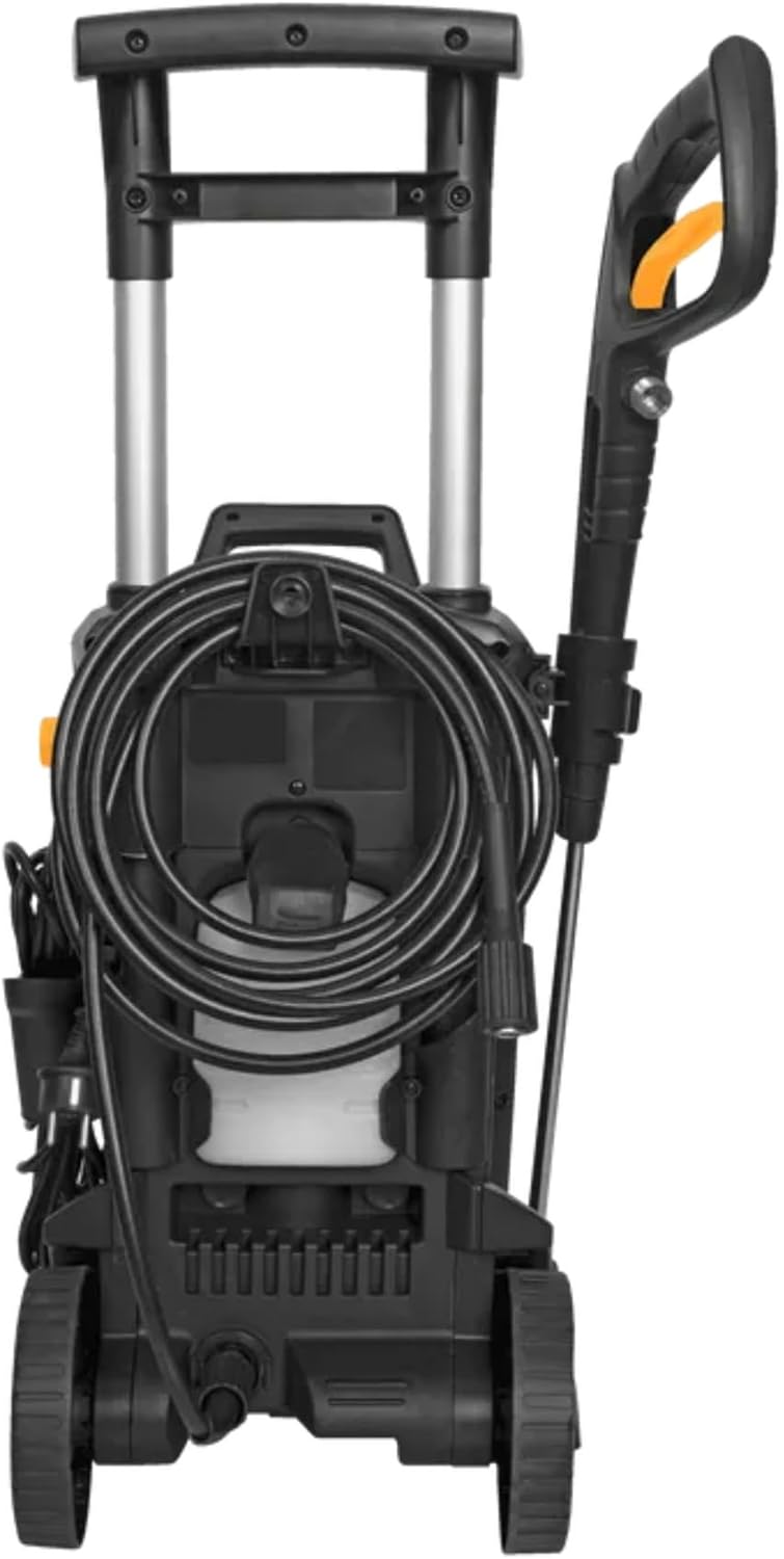 പിൻഭാഗം view of VITO High Pressure Washer with hose storage