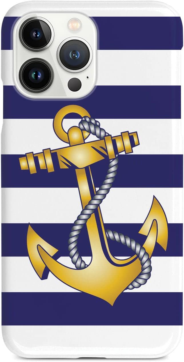 Inspired Cases - 3D Textured iPhone 13 Pro Max Case - Rubber Bumper Cover - Protective Phone Case for Apple iPhone 13 Pro Max - Anchor