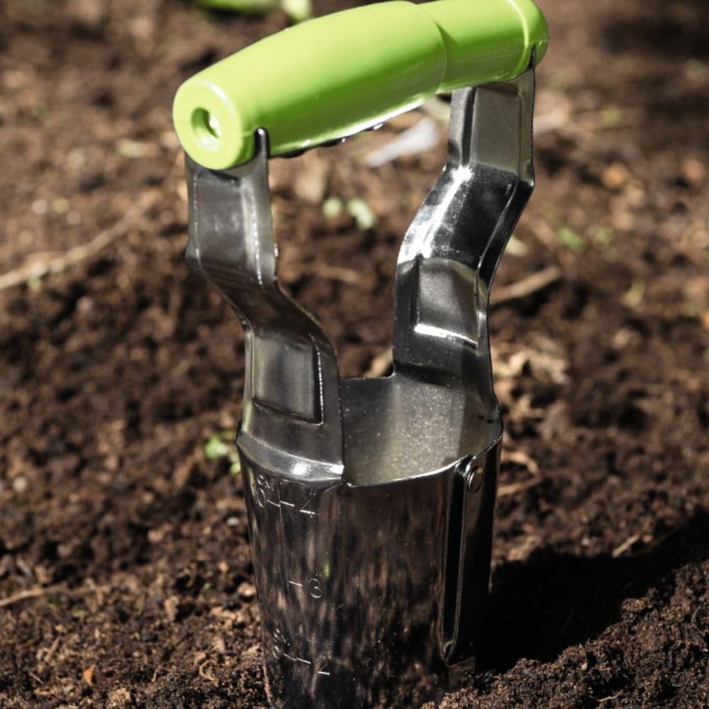 Handheld Bulb Planter Tool with Depth Markings - Easy Planting for All Bulb Types - Durable Metal Construction - 2X Bulb Planters by Thompson & Morgan