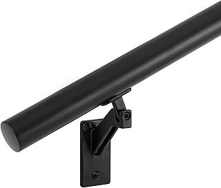 2 FT Handrails Kit for Indoor Outdoor Stairs，Modern Aluminum Handrail Set，1.4" Diameter Bar,Adjustable 304