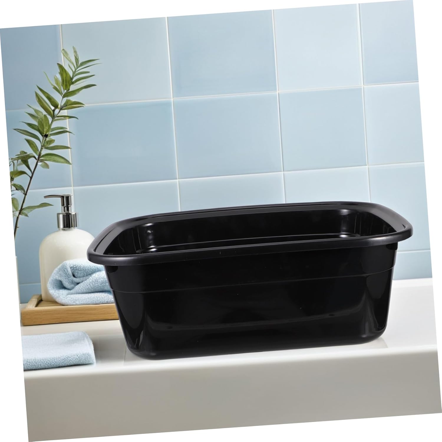 DOITOOL 4pcs Portable Plastic Wash Basin Face Laundry Foot and Hair Washing Lightweight and Stylish for Travel and Outdoor Use