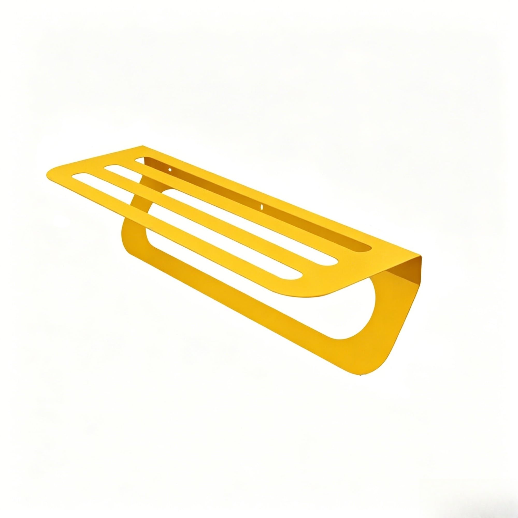 Bathroom towel rail Bathroom Towel Shelf, Wall Mounted Metal Rack with Bar, Rustproof Space Saving Storage Organizer(LSM-8-YELLOW)