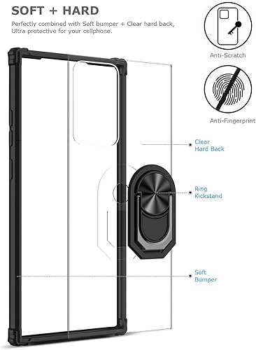 Miniatura 2 de Funda con función atril para Samsung Galaxy Note 20 Ultra, funda transparente de protección contra caídas para Galaxy Note 20 Ultra, carcasa delgada