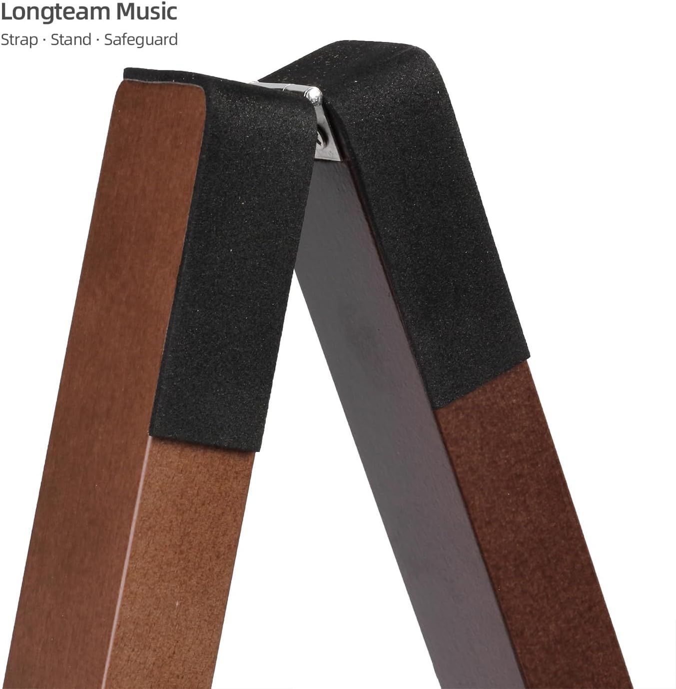 Wooden Cello Stand, Adjustable A-Frame Floor Stand with Padded Foam, Folding Acoustic Instrument Rack for Cello - Fits 1/2, 3/4, 7/8 Size (Brown)