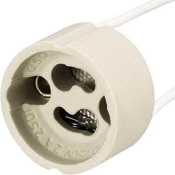 Lamp Bulb Base, GU10 Lamp Holder Socket Base Adapter Wire Connector Ceramic Socket for GU10 LED Halogen Light