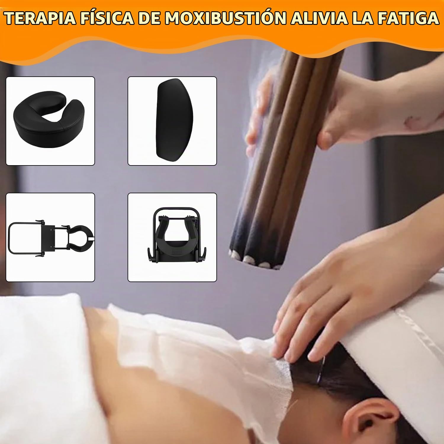 Reposacabezas de masaje para cama, reposacabezas ajustable de 180°, con soporte para cojín facial, colchón de masaje con tabla para reposabrazos y bolsa de almacenamiento, para colchones de un