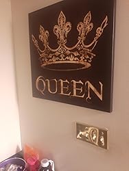 Amazon.com: SkenoArt 2 Piece Black and Gold Canvas Wall Painting Golden ...