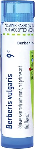 Boiron Berberis Vulgaris 9C para erupción cutánea con parches redondos, rojos y copos delgados, 80 pellets