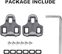 Vista 6 de Thinvik Botines de bicicleta para Look Keo Grip, tacos Keo con diseño de goma antideslizante, juego de tacos de bicicleta para ciclismo en Flotador