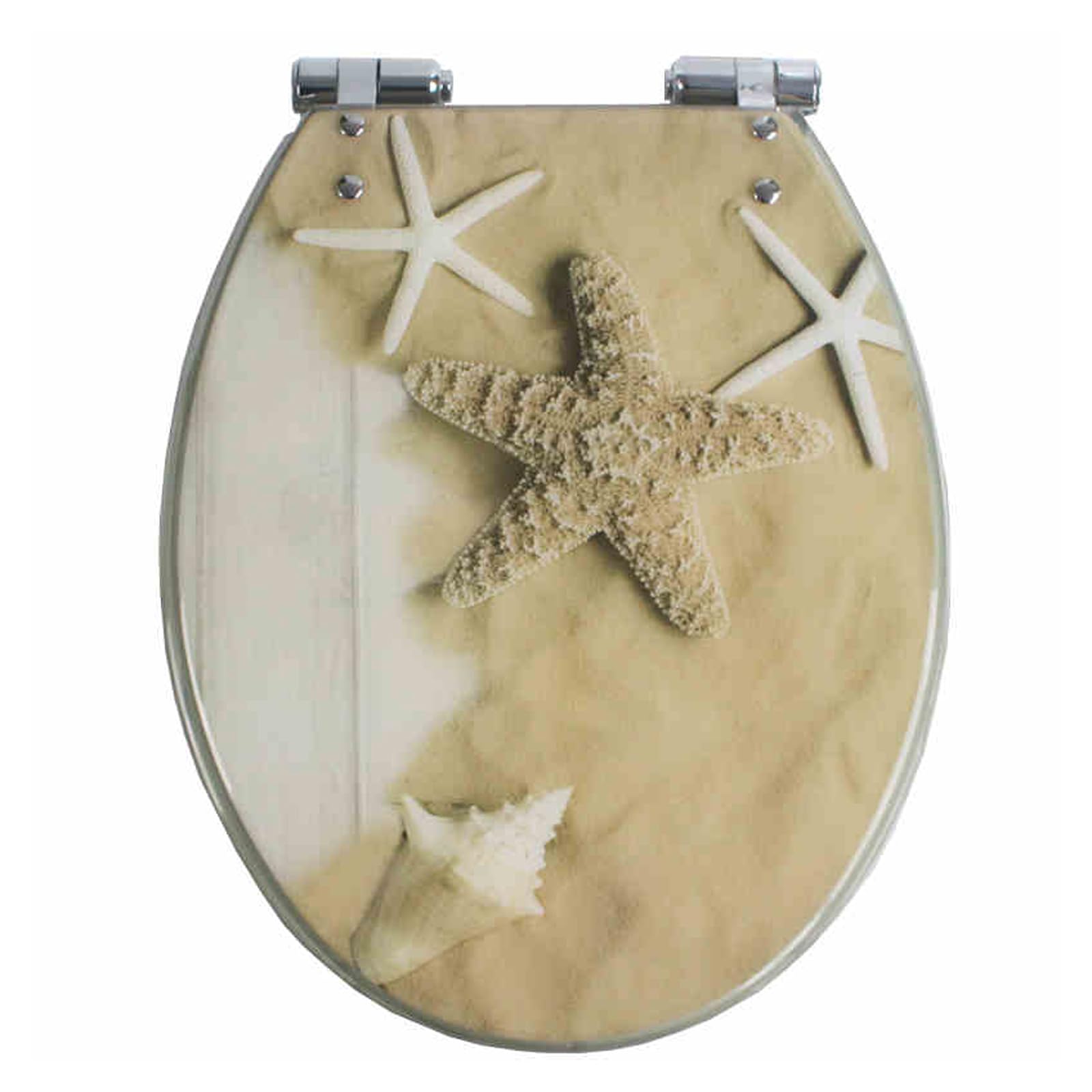 Soft Close Toilet Seat, Transparent Resin Toilet Seat Soft Close for U V O Type Toilets 33-39x42-49cm Multicolor Pack of 1(K Style)