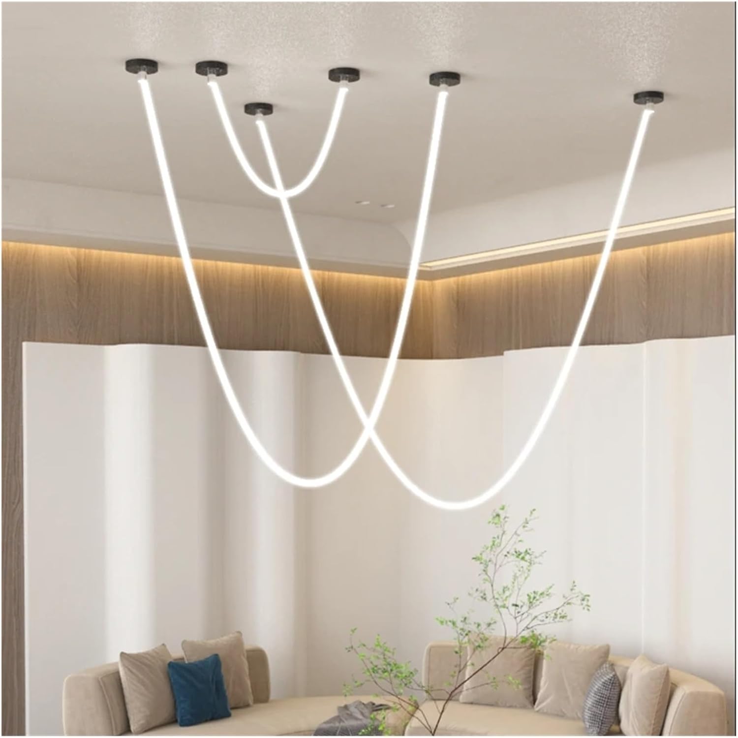 Modern - Hose Led Chandelier Compatible with Dining Living Room Center Table Kitchen Bedroom Pendant Lamp Minimalist Decor Lighting Lusters,Chandelier LED Ceiling Light