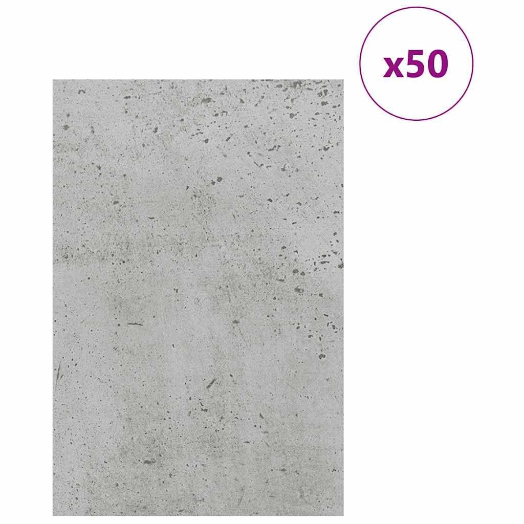 Płyty dekoracyjne, beton, szare, materiał drewnopochodny, 50 sztuk, 40 x 60 x 0,27 cm, drewno do majsterkowania, rękodzieła, puste drewno, do malowania i grawerowania