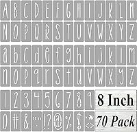 Vista 12 de Plantillas de letras del alfabeto de 1 pulgada para pintar, paquete de 70 plantillas de letras y números con letreros para pintar sobre madera