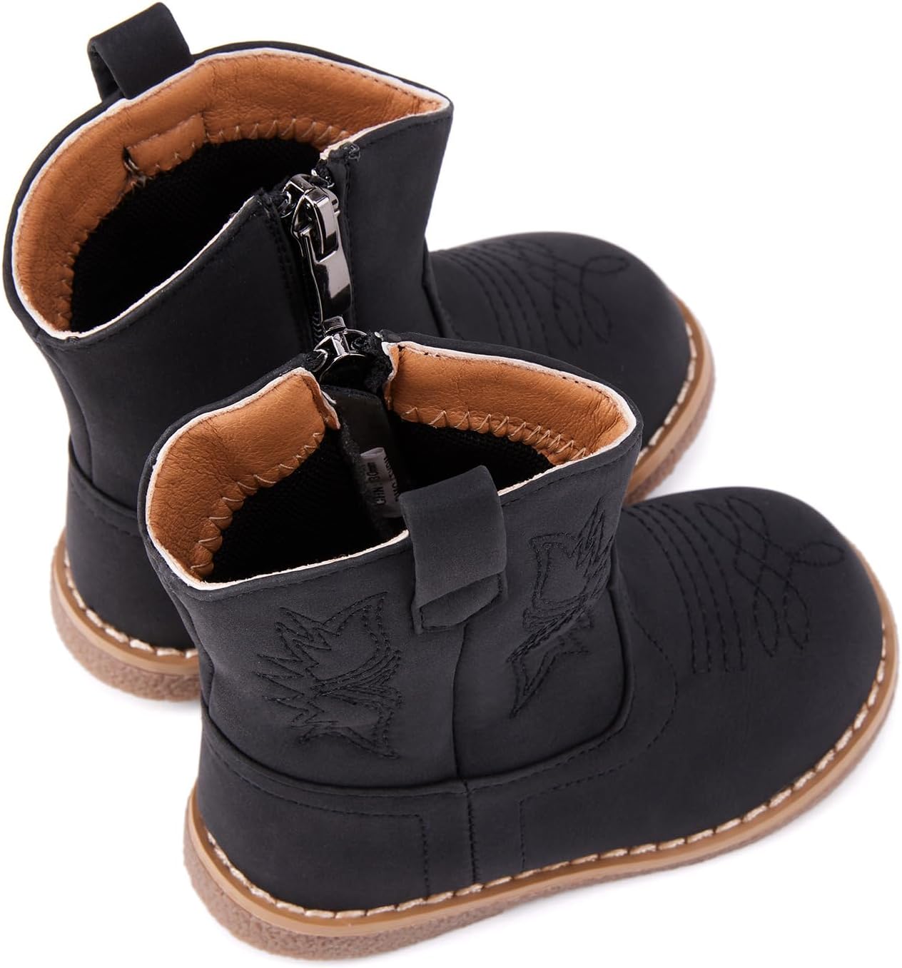 BMCiTYBM Baby Cowboy Cowgirl Boots Infant Western Boots Toddler Boys Girls Round Toe Riding Mid Calf Boots All Seasons for 6 9 12 18 24 Months - Image 5