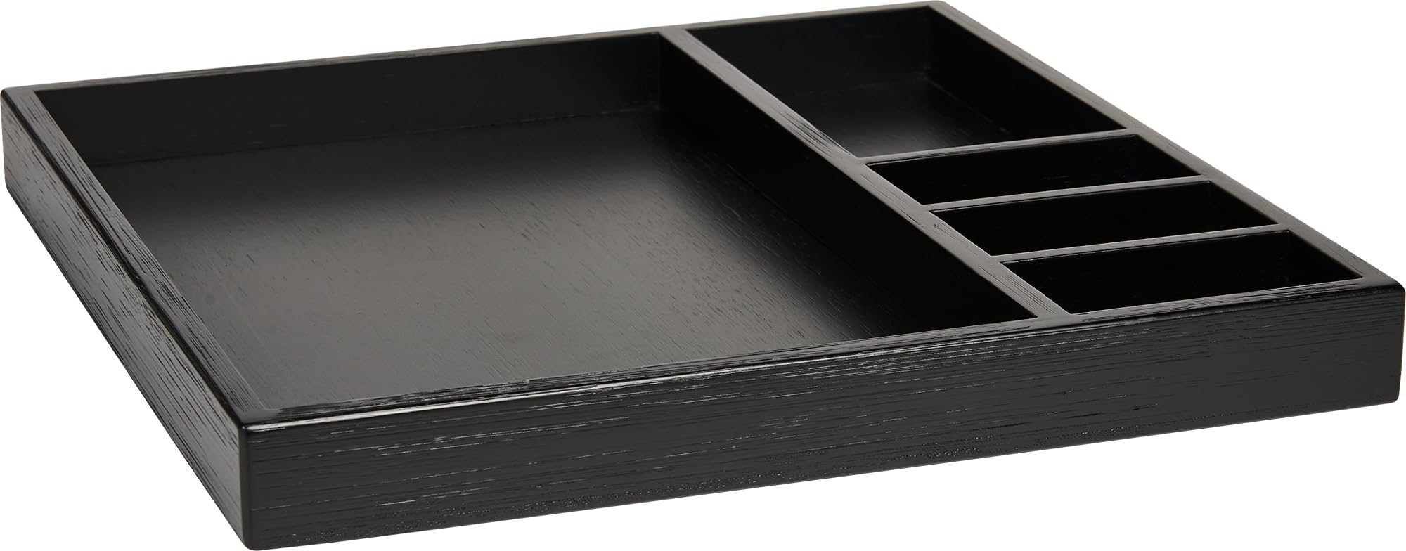 Plateau en bambou Noir Corby Buxton en bois noble au design contemporain