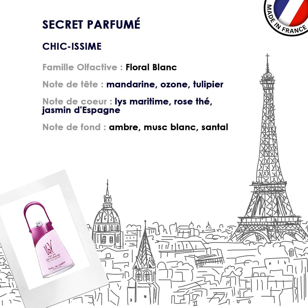 Udv Chic Issime By Ulric De Varens For Women. Set-eau De Parfum 2.5 OZ & Deodorant Spray 4 OZ - Image 9