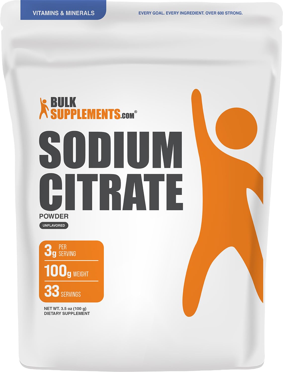 BulkSupplements.com Sodium Citrate Powder - Sodium Citrate Food Grade, Emulsifier, Flavor Enhancer - Gluten Free, 3g per Serving, 100g (3.5 oz) (Pack of 1) 3.53 Ounce (Pack of 1)