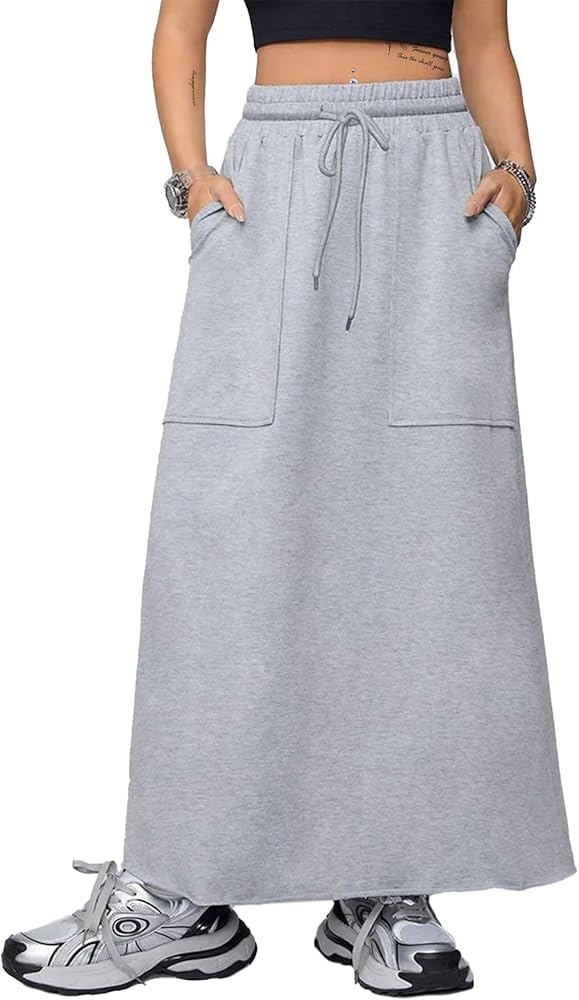 スカート dich henderson POCKET JOGGING MAXI SKIRT Amazon.com: SOFIA'S CHOICE Women's Drawstring Maxi Skirt with