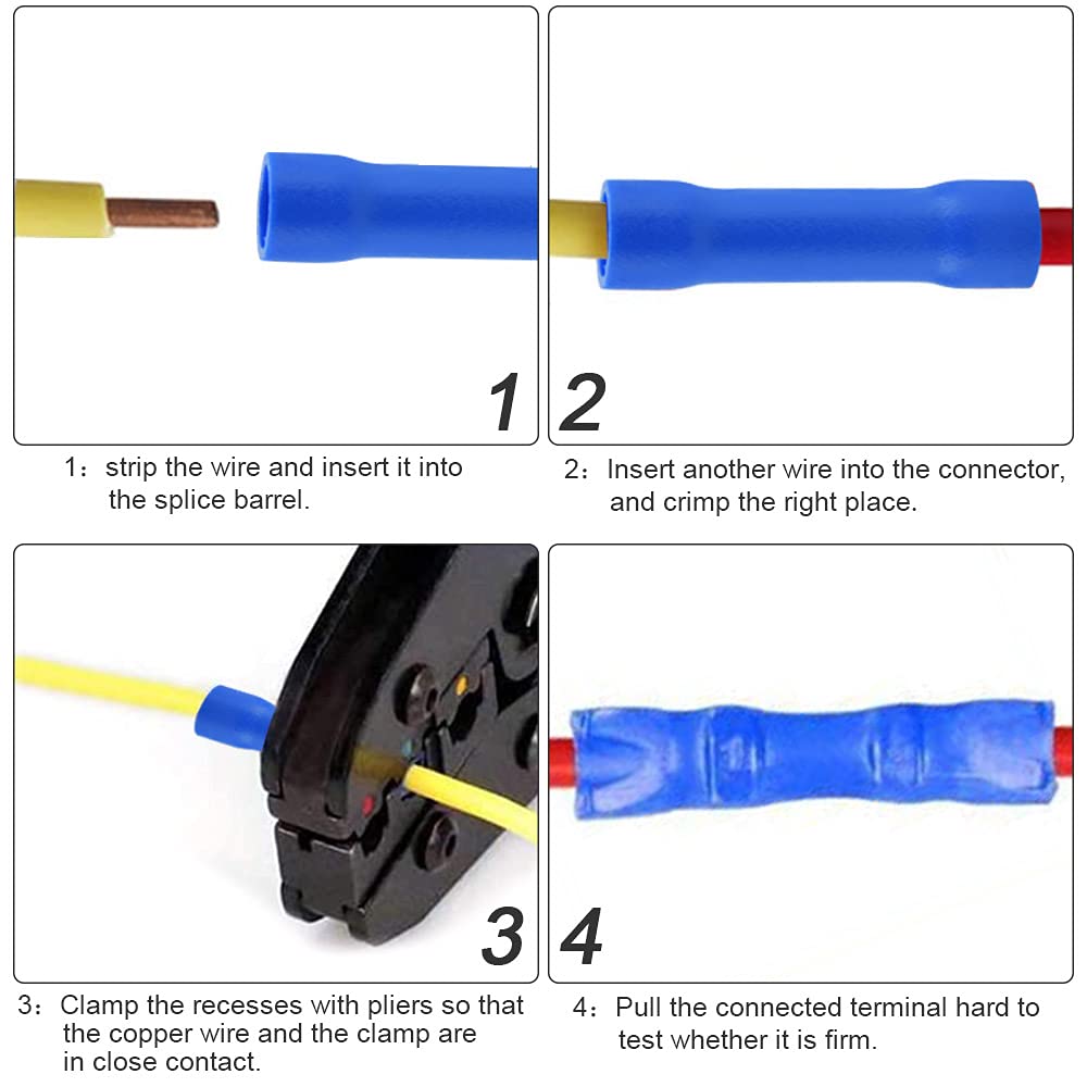 100 Connettori Elettrici Impermeabili - Termorestringenti Per Cavi 1.5-2.5 Mm², Colore Blu - Foto 5