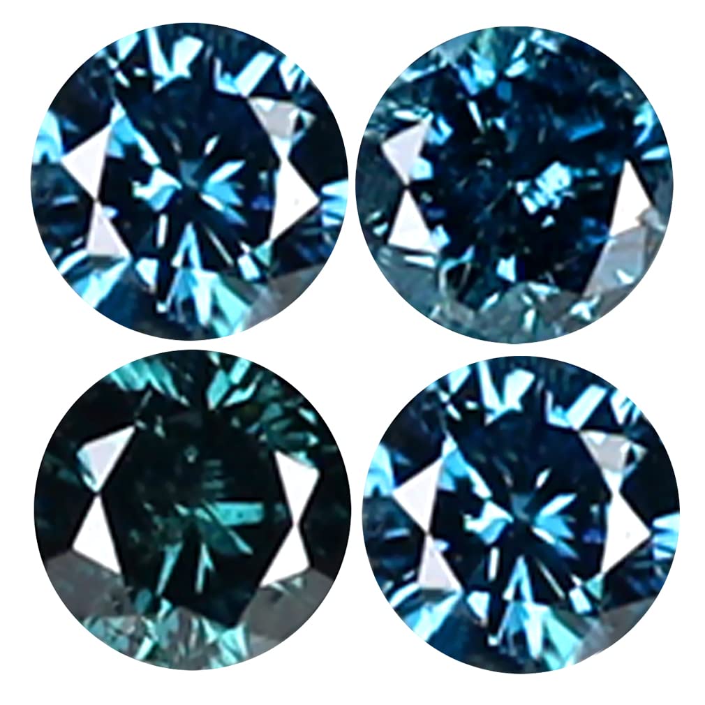 Diamant bleu naturel 0,13 ct pour création haute joaillerie sur mesure