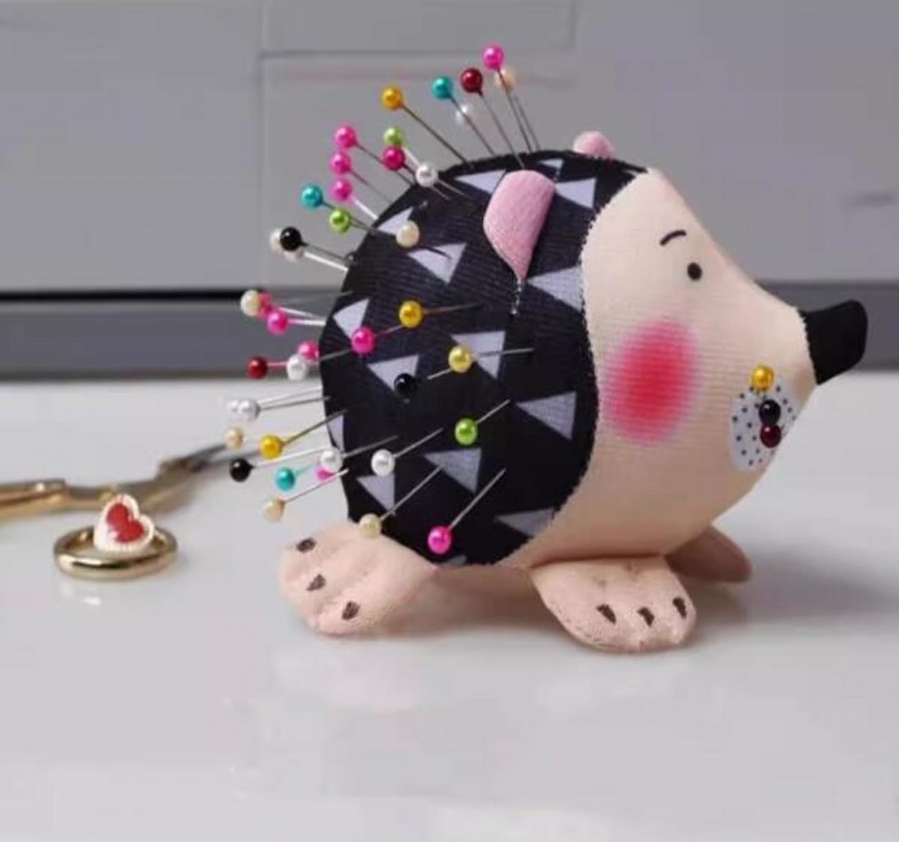 Hedgehog Design Pin Cushion, 10-Pack, As Show